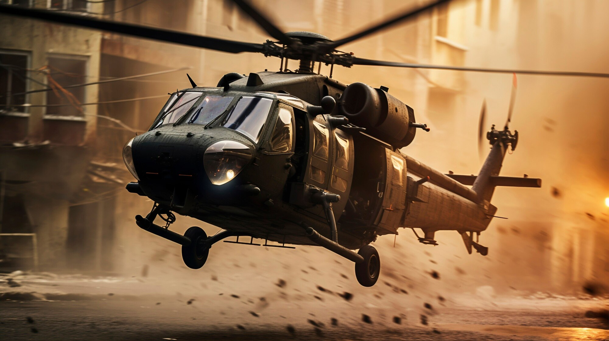 VR military immersive technology training session with soldier in simulation room