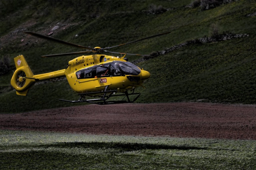 Emergency Flight Services helicopter in action during critical rescue